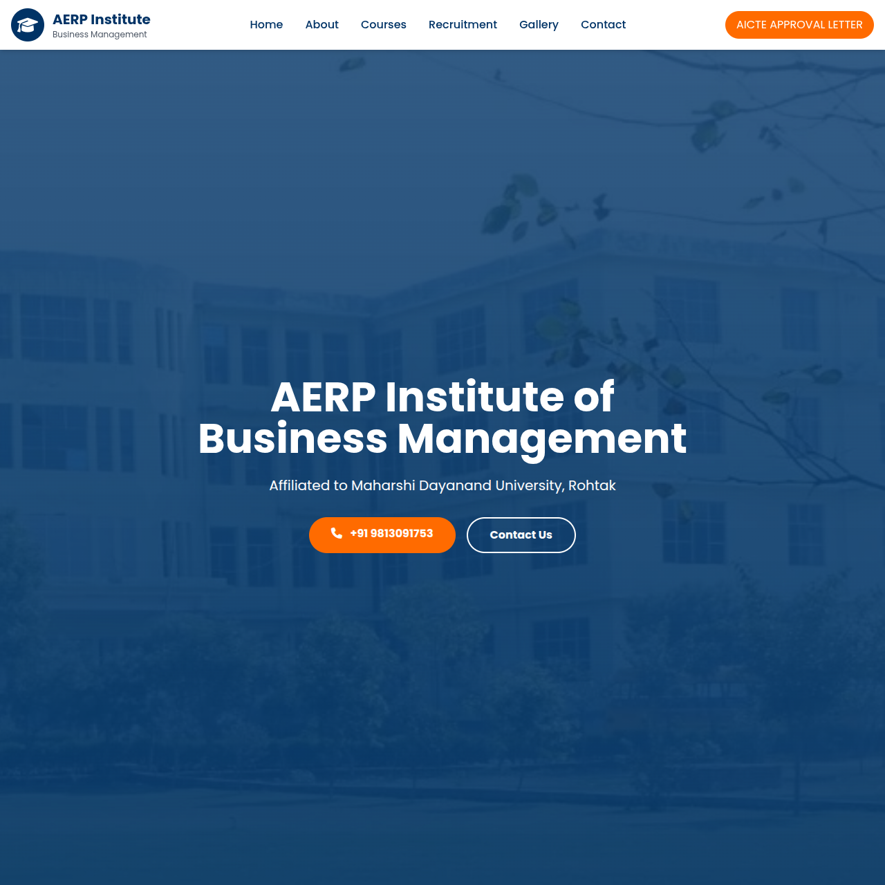 AERP IBM Institutional Portal Website Preview